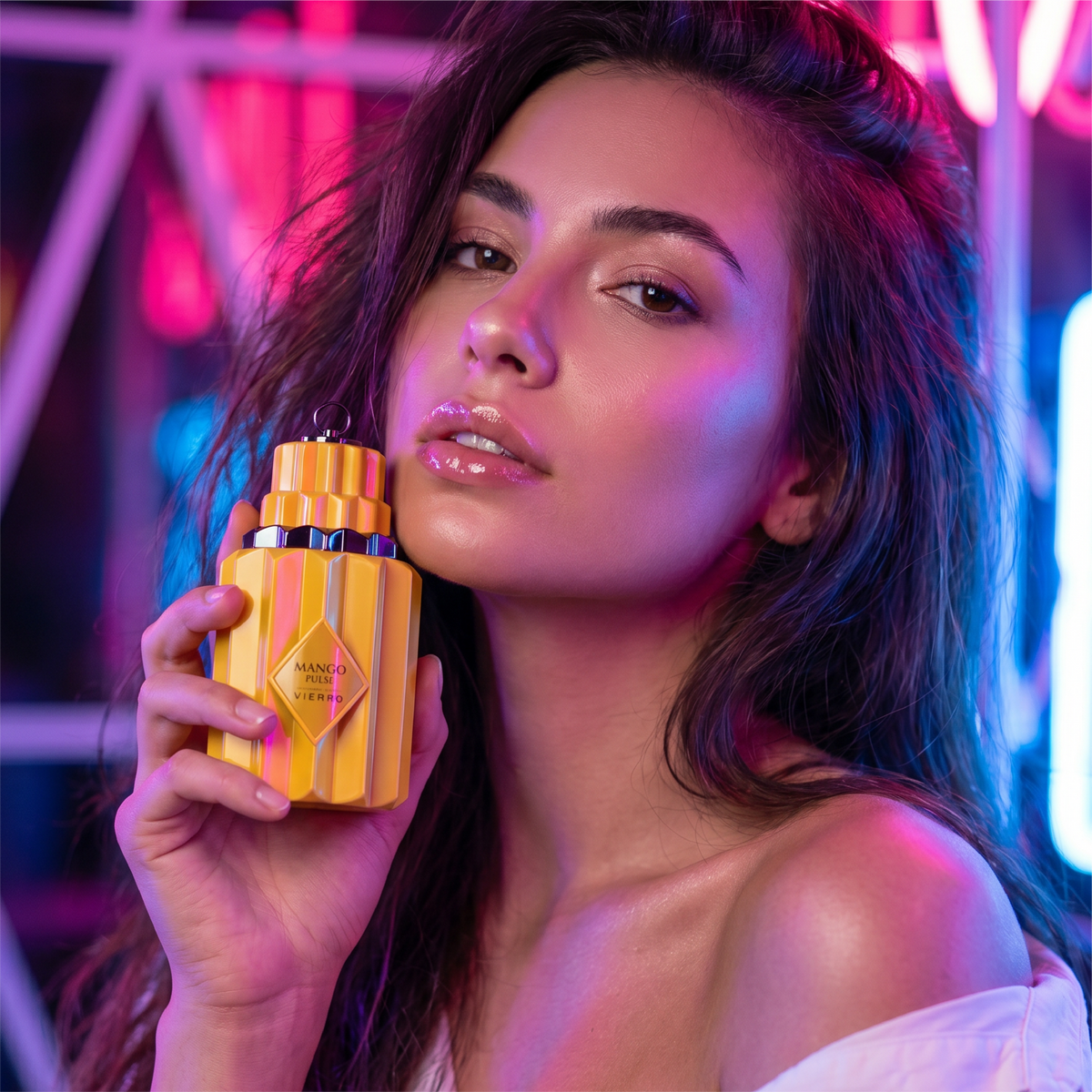 Vierro Mango Pulse soap bar with fresh mango and natural ingredients, showcasing its vibrant packaging and smooth soap texture.