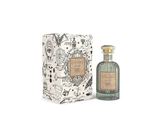 Vierro Havoc De Parfum bottle with sleek design and label, showcasing the elegant perfume for women or men.
