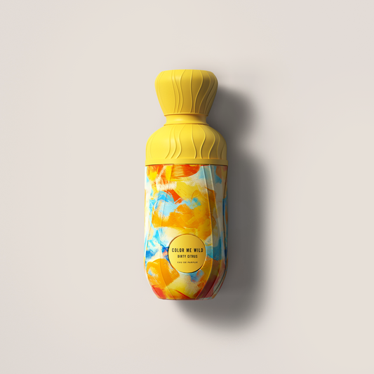 Vierro Dirty Citrus perfume bottle with a sleek design, featuring a vibrant citrus-themed label and modern packaging.