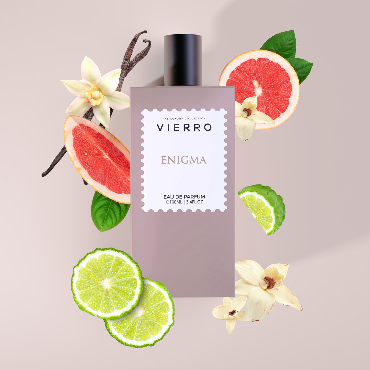 Vierro ENIGMA perfume bottle with elegant design, showcasing the luxurious fragrance packaging of the Vierro perfume collection.