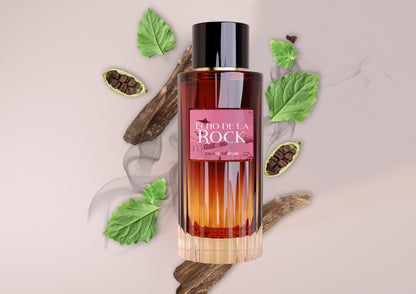 Vierro Echo de la Rock perfume bottle with elegant design, showcasing the luxurious fragrance in a stylish container.