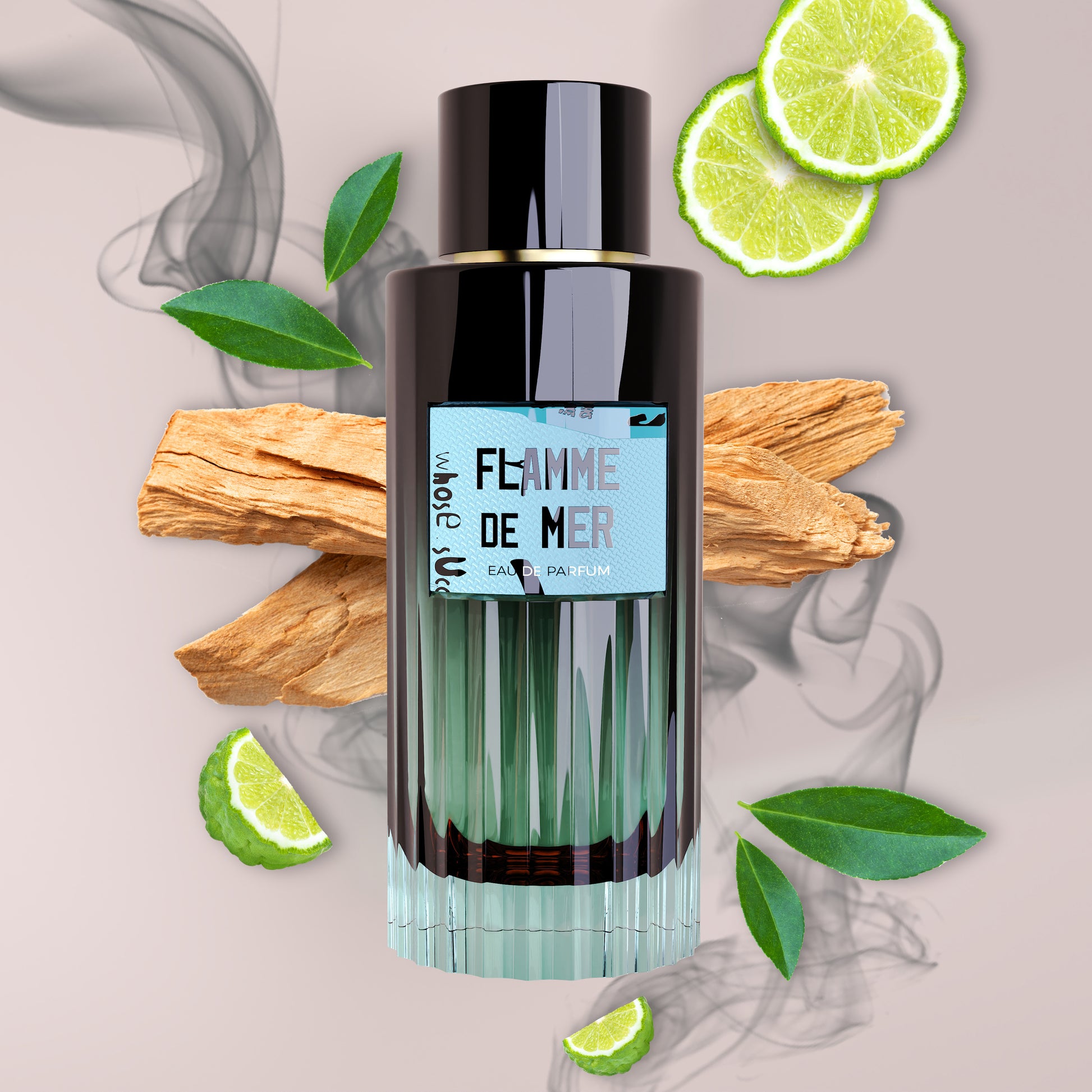 Vierro Flamme de Mer perfume bottle with elegant design, showcasing the luxurious fragrance notes and branding.